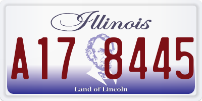 IL license plate A178445