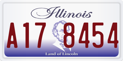 IL license plate A178454