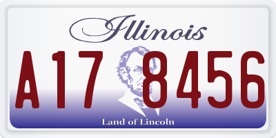IL license plate A178456
