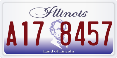 IL license plate A178457