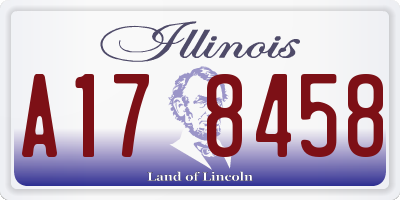 IL license plate A178458