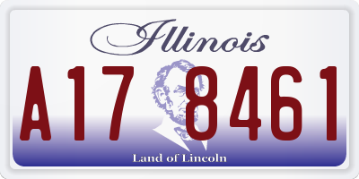 IL license plate A178461