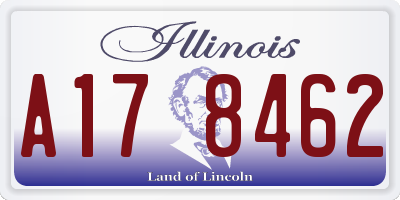 IL license plate A178462