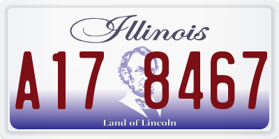 IL license plate A178467