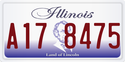 IL license plate A178475