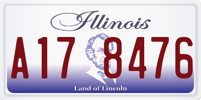 IL license plate A178476
