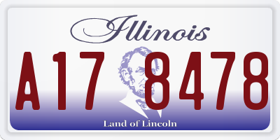 IL license plate A178478