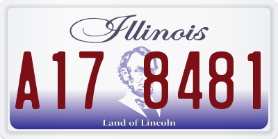 IL license plate A178481