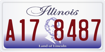 IL license plate A178487