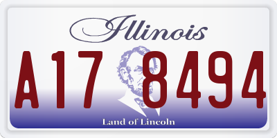IL license plate A178494