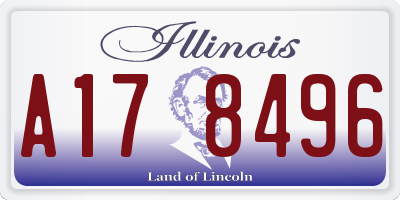 IL license plate A178496