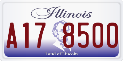 IL license plate A178500