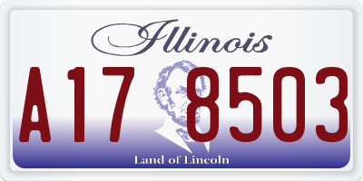 IL license plate A178503