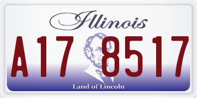 IL license plate A178517