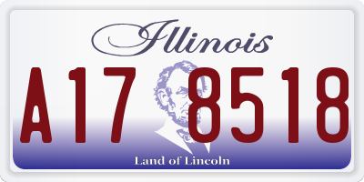 IL license plate A178518