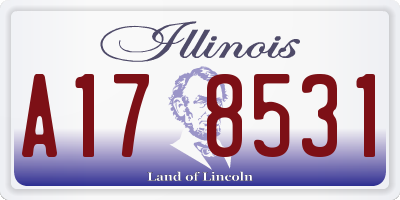 IL license plate A178531