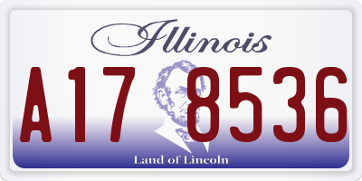 IL license plate A178536