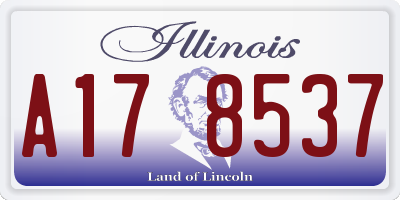 IL license plate A178537