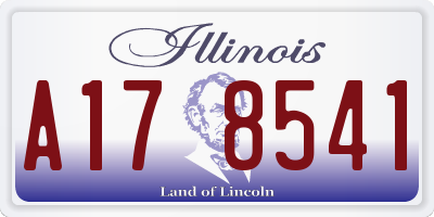 IL license plate A178541