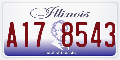 IL license plate A178543