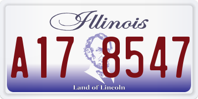 IL license plate A178547