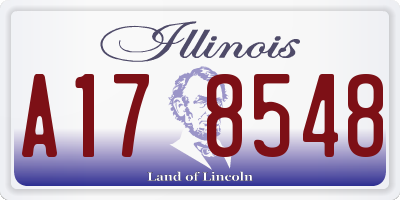 IL license plate A178548