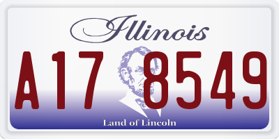 IL license plate A178549
