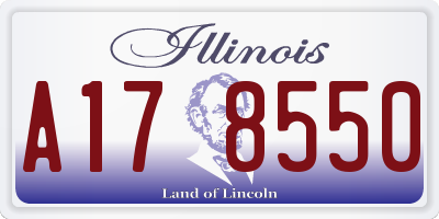 IL license plate A178550