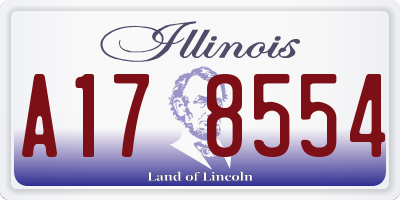 IL license plate A178554