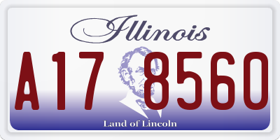 IL license plate A178560