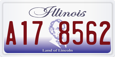 IL license plate A178562