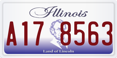 IL license plate A178563