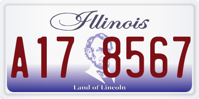 IL license plate A178567