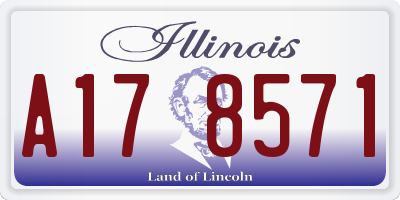 IL license plate A178571