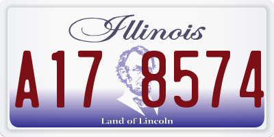 IL license plate A178574