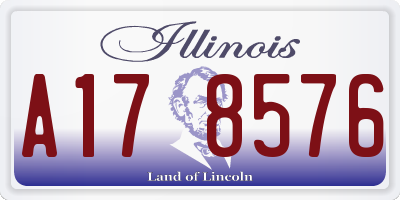 IL license plate A178576