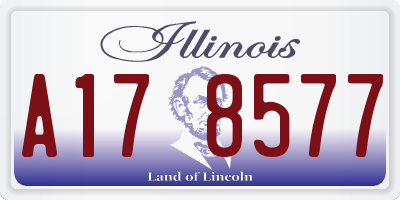 IL license plate A178577