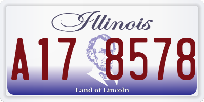 IL license plate A178578