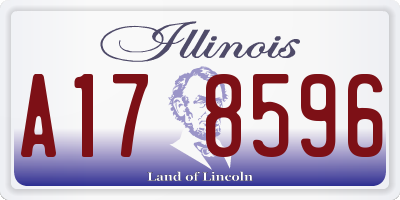 IL license plate A178596