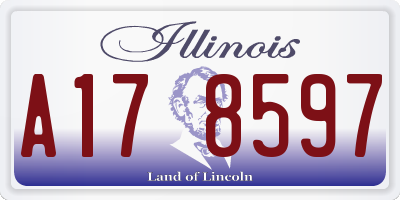 IL license plate A178597