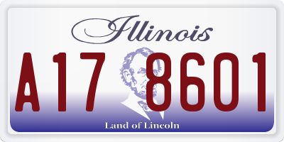 IL license plate A178601