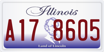 IL license plate A178605