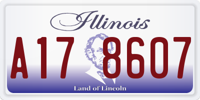 IL license plate A178607