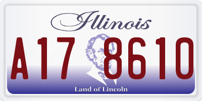 IL license plate A178610