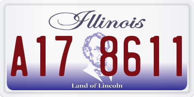 IL license plate A178611