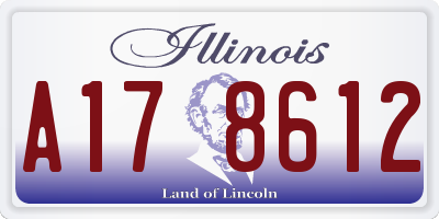 IL license plate A178612