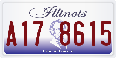 IL license plate A178615
