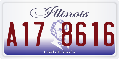 IL license plate A178616