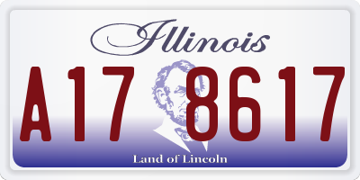 IL license plate A178617