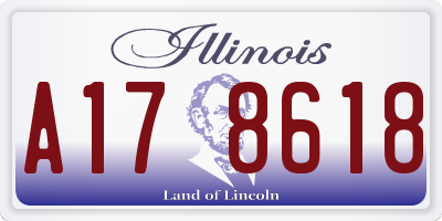 IL license plate A178618